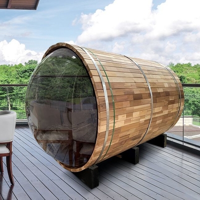 De openlucht Grote Verwarmer van Cedar Barrel Saunas With Electric van het Capaciteitspanorama