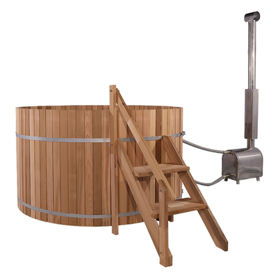 3-4 de persoon Openlucht Rood Cedar Pine Thermowood Wooden Wood stak Hete Ton met Extern Houten Brandend Fornuis in brand