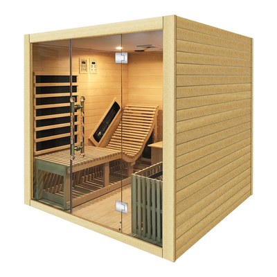 Canadese Houten Infrarode Sauna 4 van Koolstofphysiotherm Persoon