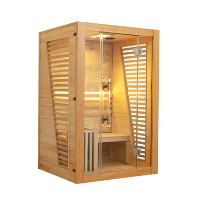 Houten Stoomsauna 2 Binnen Traditioneel van de Persoonsgrootte