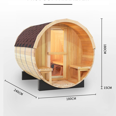 Enord Efficiënte Openlucht Houten Vatsauna met Aanvaardbaar OEM van het Saunafornuis