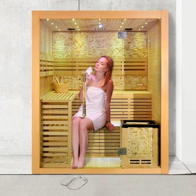 De Zaal van de de Saunastoom van het dollekervel Houten Huis Persoon 4 - 5 met 6kw-Fornuisverwarmer
