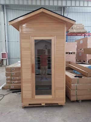 Ceramische de Zaal van de Buis Stevige Houten Openlucht Droge Sauna Moderne 1 Persoon