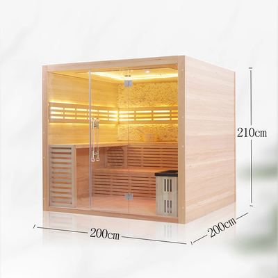 6 van het de Familierode licht van persoons de Canadese Cedar Steam Sauna Cabin Room Sauna 6000W