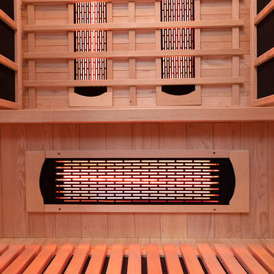 Stevige Houten 2 Persoons Openlucht Infrarode Droge Sauna met Waterdichte Dakspanen