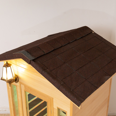 Stevige Houten 2 Persoons Openlucht Infrarode Droge Sauna met Waterdichte Dakspanen