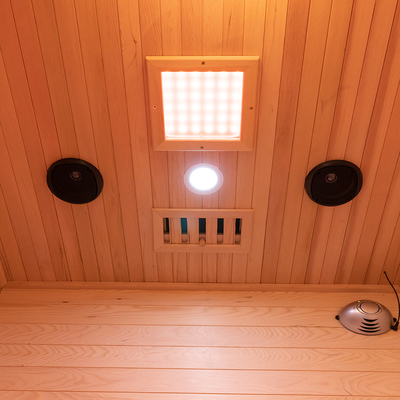 Stevige Houten 2 Persoons Openlucht Infrarode Droge Sauna met Waterdichte Dakspanen
