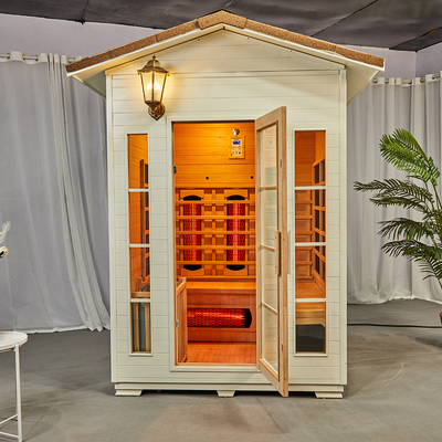 OEM de Stevige Houten Sauna van de Dollekervel Openlucht Infrarode Stoom voor Persoon 3
