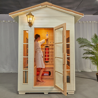 OEM de Stevige Houten Sauna van de Dollekervel Openlucht Infrarode Stoom voor Persoon 3