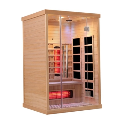 1750W Infrarode Sauna van dollekervel de Stevige Houten 2 Persoon voor Binnenhuis