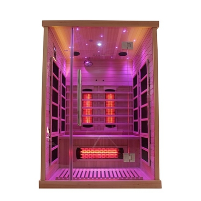 1750W Infrarode Sauna van dollekervel de Stevige Houten 2 Persoon voor Binnenhuis