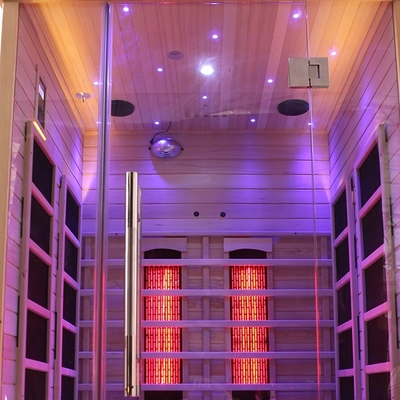 1750W Infrarode Sauna van dollekervel de Stevige Houten 2 Persoon voor Binnenhuis