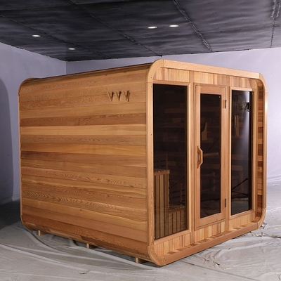 De Rode Cedar Wooden Cube Steam Sauna Zaal van Canada voor Persoon 8