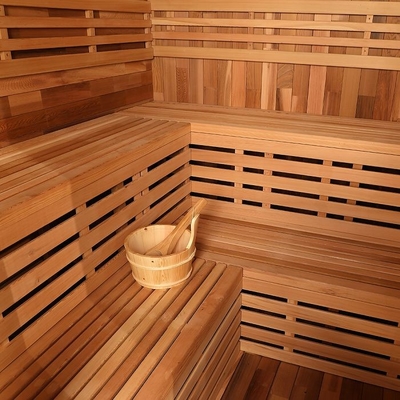 De Rode Cedar Wooden Cube Steam Sauna Zaal van Canada voor Persoon 8