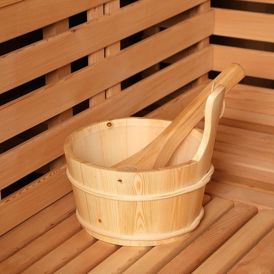 8 Zaal van persoons de Rode Cedar Wooden Outdoor Cube Sauna met Elektrisch Fornuis