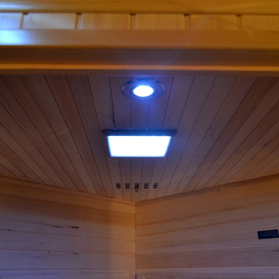 Het Huis van het hoekontwerp 3 - 4 Persoons Houten Binnen veel Infrarode Sauna met Lage EMF