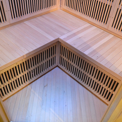 Het Huis van het hoekontwerp 3 - 4 Persoons Houten Binnen veel Infrarode Sauna met Lage EMF