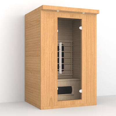 Houten Dollekervel 2 de Zaal van de Persoons Verre Infrarode Sauna Lage Emf 1750W