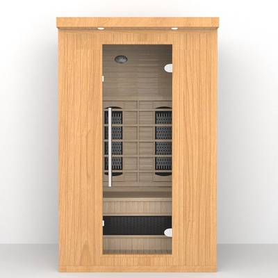 Houten Dollekervel 2 de Zaal van de Persoons Verre Infrarode Sauna Lage Emf 1750W