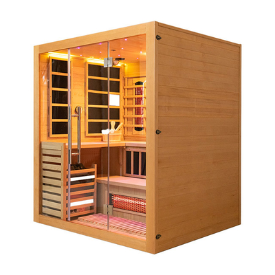 Sauna van de combinatie de Traditionele Binnen Infrarode Stoom voor 4 Mensen 2700W