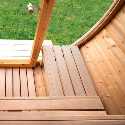 OEM Stevige Houten Openlucht Traditionele Stoomvatsauna voor 6 Persoons