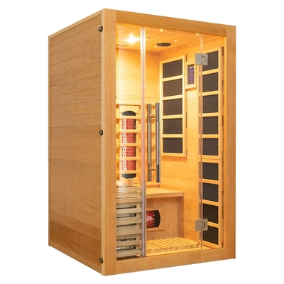 Traditionele Combinatie Infrarood Stoomsauna 2 Persoons Maat