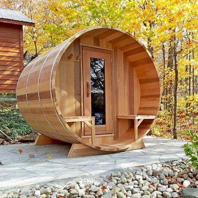OEM Massief Hout Red Cedar Outdoor Vat Stoomsauna Voor Achtertuin