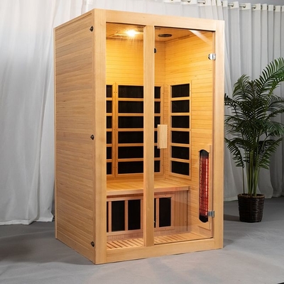De stevige Houten Zaal van de Huis Kleine Dichtbijgelegen Midden veel Infrarode Sauna voor 2 Mensen