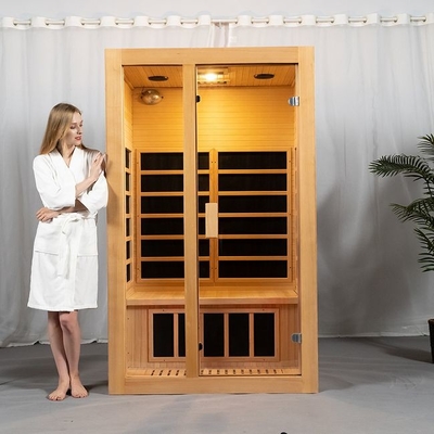 De stevige Houten Zaal van de Huis Kleine Dichtbijgelegen Midden veel Infrarode Sauna voor 2 Mensen
