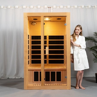 De stevige Houten Zaal van de Huis Kleine Dichtbijgelegen Midden veel Infrarode Sauna voor 2 Mensen