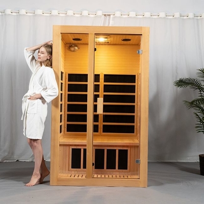 De stevige Houten Zaal van de Huis Kleine Dichtbijgelegen Midden veel Infrarode Sauna voor 2 Mensen