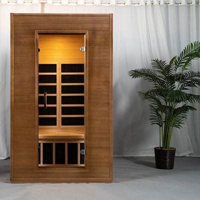 Binnen Stevig Houten Koolstofcomité Heater Far Infrared Sauna Room voor Persoon 2