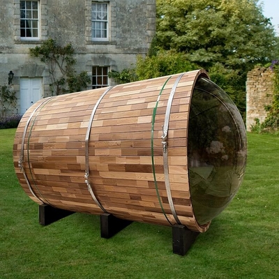 De duidelijke Rode Cedar Wood Electric Heater Wet-Sauna van het Stoompanorama Openlucht