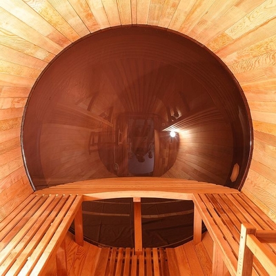 De duidelijke Rode Cedar Wood Electric Heater Wet-Sauna van het Stoompanorama Openlucht