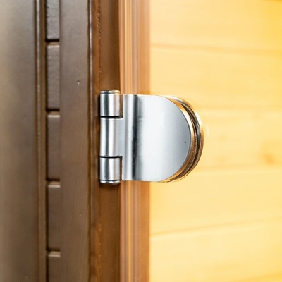 Houten rechthoekige sauna met keramische verwarming gehard glas 0-60 minuten timer