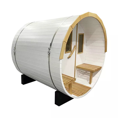 Het witte van de het Vatsauna van Tuin Openlucht 4 Persoon Houten Nieuwe Ontwerp