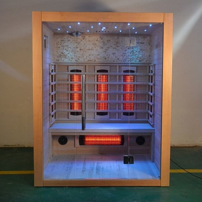 3 Zaal van de het Huis Droge Sauna van het persoons de Binnen Volledige Spectrum Houten in Dollekervel