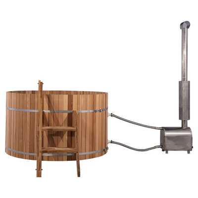 3-4 de persoon Openlucht Rood Cedar Pine Thermowood Wooden Wood stak Hete Ton met Extern Houten Brandend Fornuis in brand