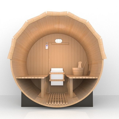 De traditionele Zaal van Stoomheater outdoor wooden barrel sauna met Portiek