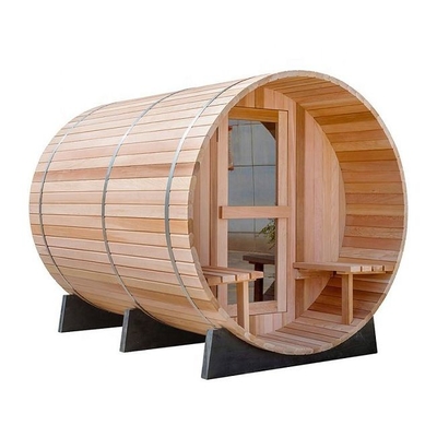 De traditionele Zaal van Stoomheater outdoor wooden barrel sauna met Portiek