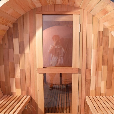 Canadese Rode OEM van de de Saunasteun van Cedar Wood Traditional Steam Barrel Openluchtodm