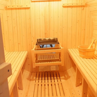Van het de Stoomvat van Commerical Openluchttradtional van het dollekervel Houten Huis Sauna 6 Persoon