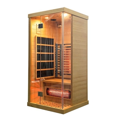 Luxe Stevige Houten Canadese Dollekervel 1 Infrarode de Sauna Houten Klein van het Persoonshuis