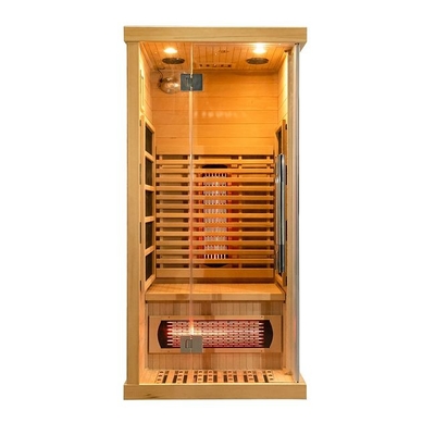 Luxe Stevige Houten Canadese Dollekervel 1 Infrarode de Sauna Houten Klein van het Persoonshuis