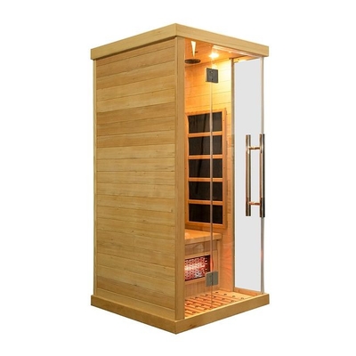 Luxe Stevige Houten Canadese Dollekervel 1 Infrarode de Sauna Houten Klein van het Persoonshuis
