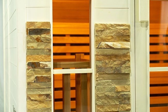 Openlucht Schitterende Dollekervel Cedar Wood de Sauna van de 5 - 6 Personenstoom met Dak