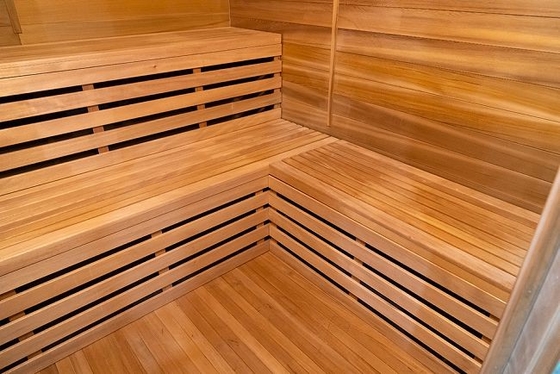 Openlucht Schitterende Dollekervel Cedar Wood de Sauna van de 5 - 6 Personenstoom met Dak