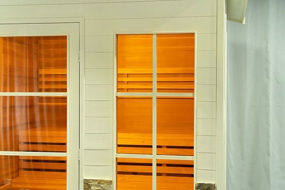 Openlucht Schitterende Dollekervel Cedar Wood de Sauna van de 5 - 6 Personenstoom met Dak