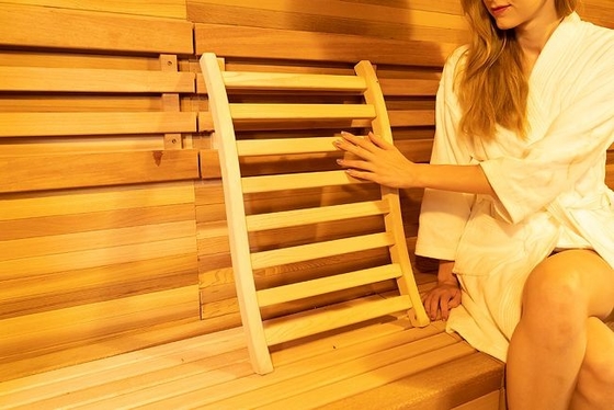 Bluetooth-muzieksysteem Buiten droog sauna Relaxatie en gezondheid met gehard glasdeur