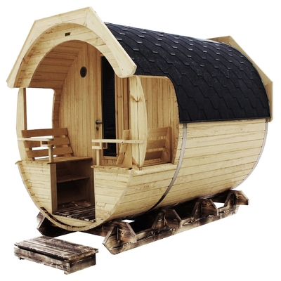 8mm Aangemaakte Houten het Vatsauna van de Glasdeur voor 2-8 Mensen 15-99 Min